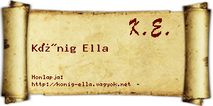 Kőnig Ella névjegykártya